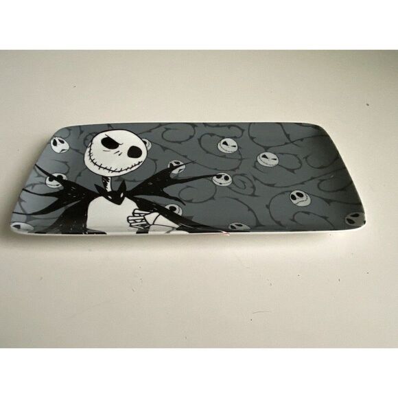 Disney Nightmare Before Christmas Jack Skellington Ceramic Rectangular Tray NEW - Picture 4 of 8
